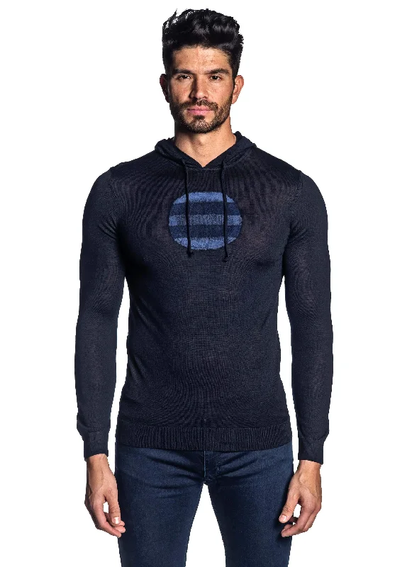 Navy Hoodie for Men H-02681-01