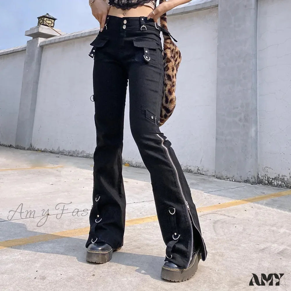 Weekend Deals That Dazzle Halloween Punk Y2K Dark Pants