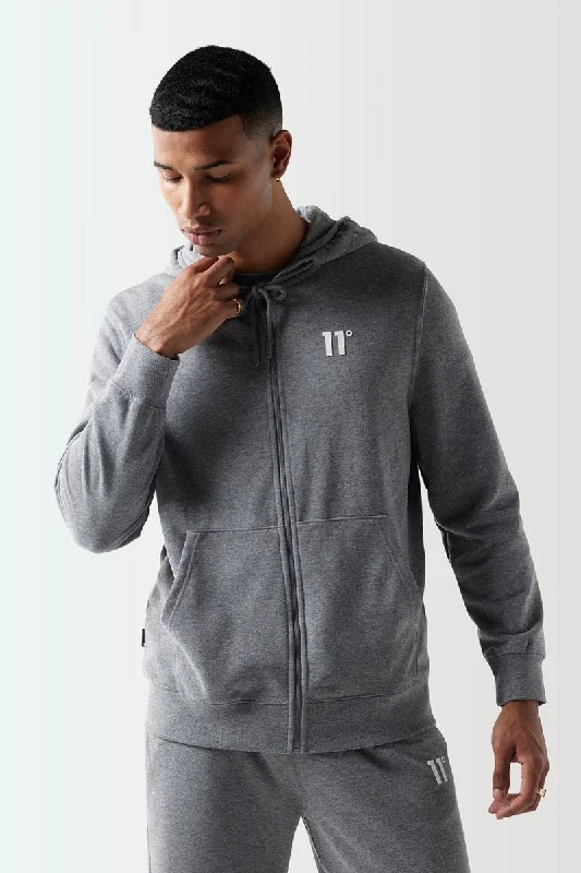 Price Blitz Core Full Zip Hoodie - Charcoal Marl