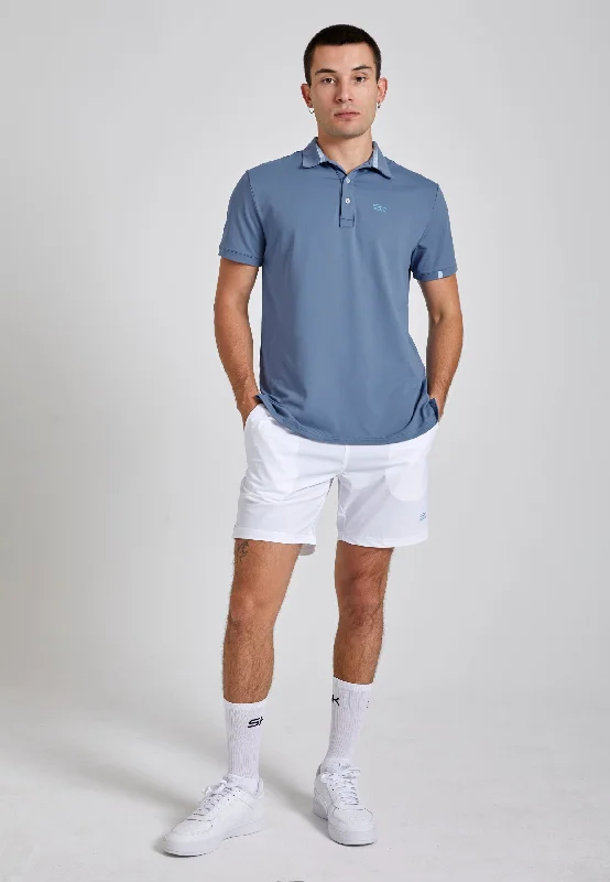 Tennis Poloshirt Herren & Jungen, grau blau