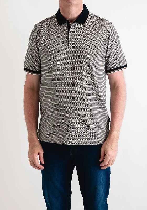 Don’t Miss Out Bugatti Printed Polo Shirt, Sand