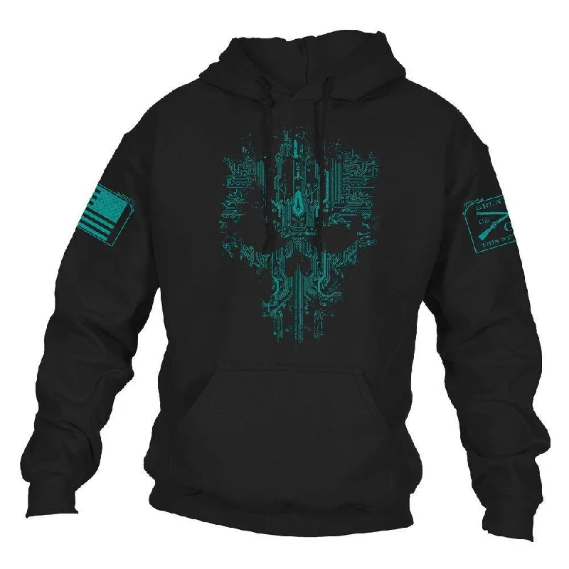 Fantastic Offers Circuit Skull Hoodie - Black
