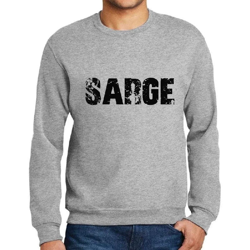 Discount Days Men's Printed Graphic Sweatshirt Popular Words SARGE Grey Marl