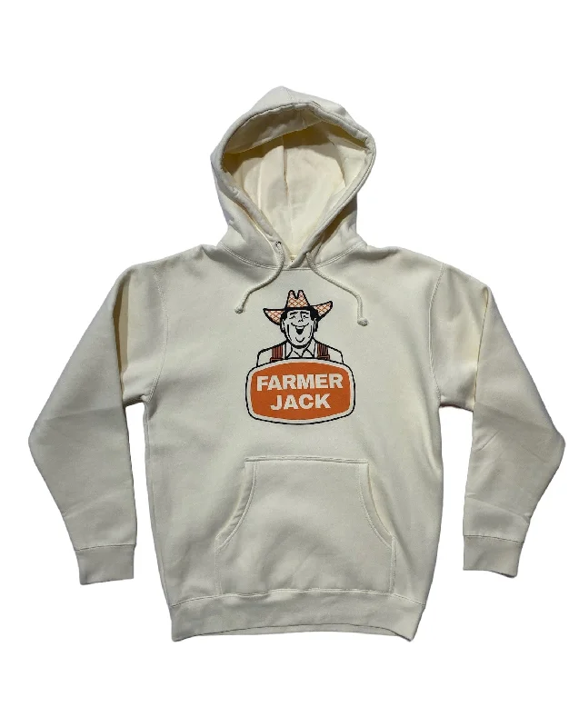 Weekend Bargains to Grab Ink Detroit Vintage - Farmer Jack Hoodie - Bone