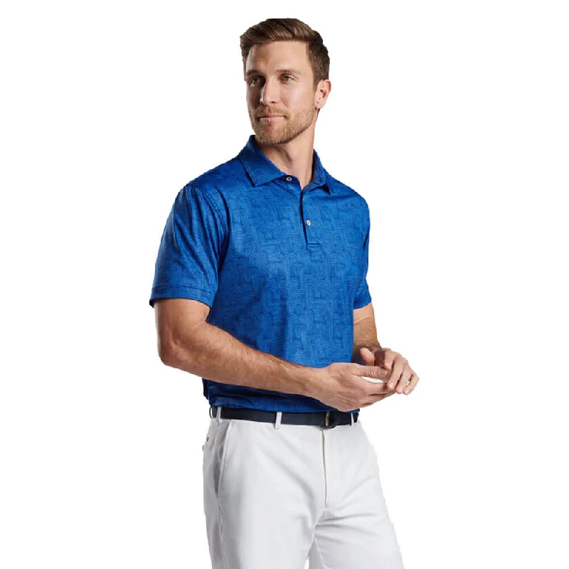 Season Finale Sale Peter Millar PM Maze Performance Jersey Polo Shirt - Sport Navy