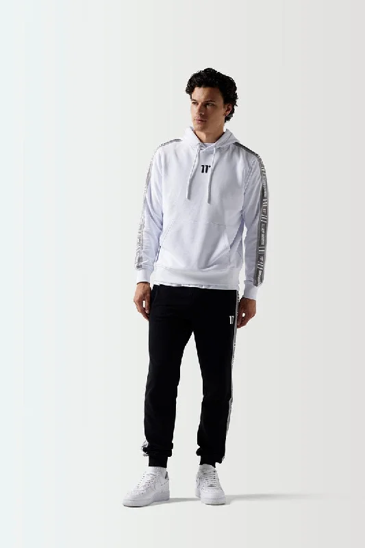Deal Dash Retro Taped Hoodie - White