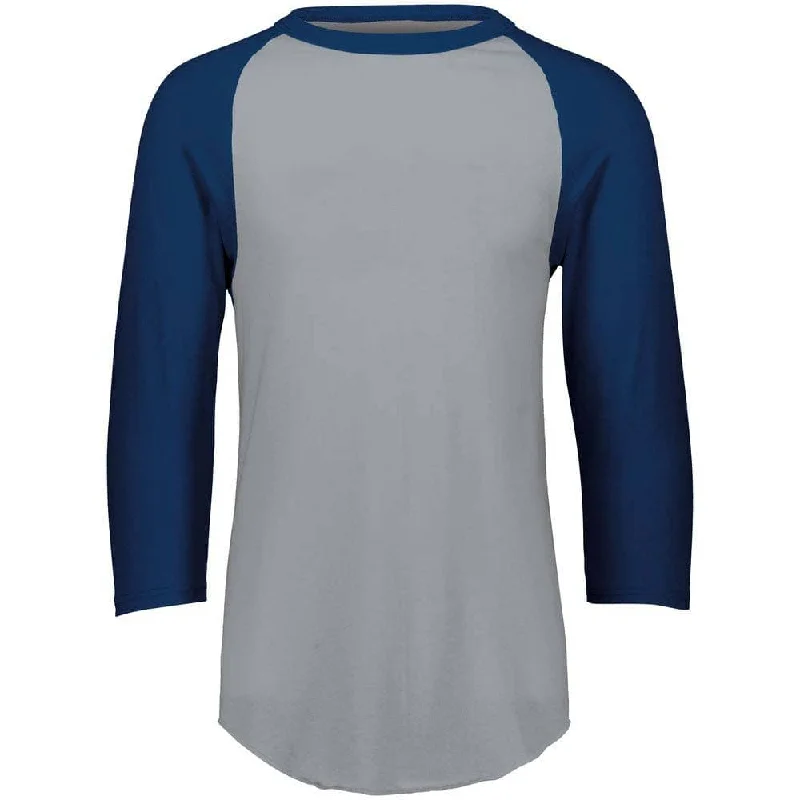 Price Reduction 3-4 Sleeve Retro 2.0 Baseball Jersey Grey-Navy