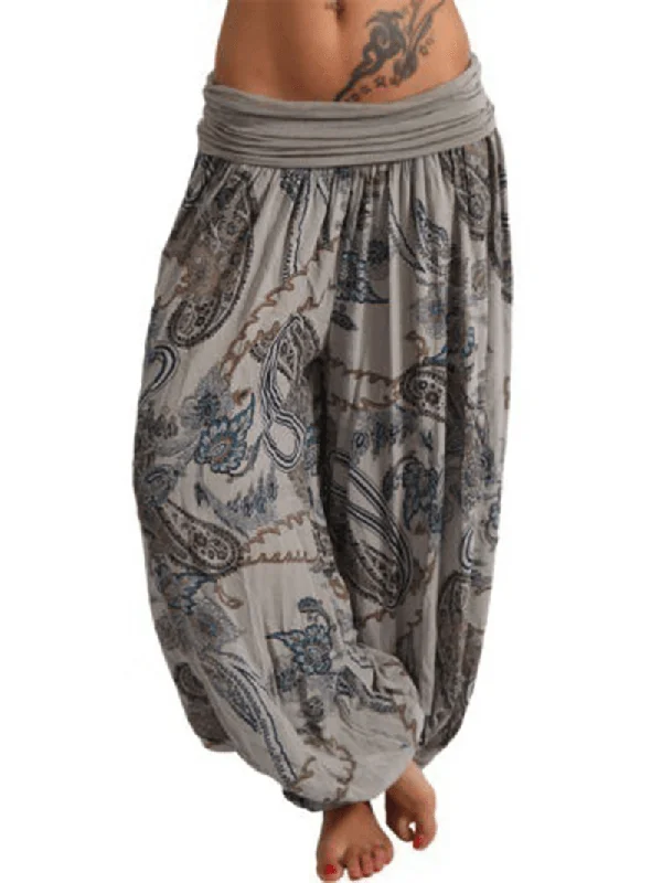 Early Access Women Casual Loose Floral Print High Waist Wide Leg Yoga Pants