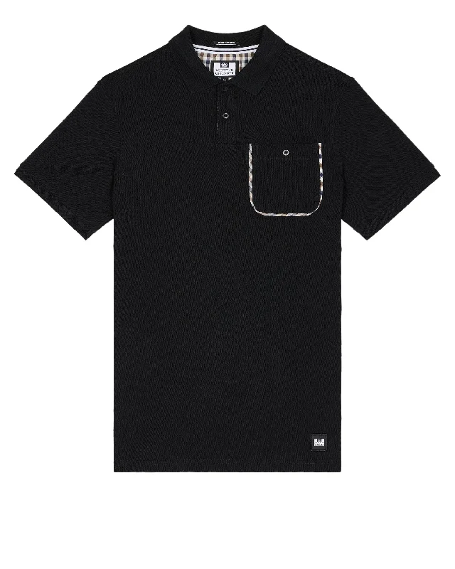 Weekend Discounts to Delight Spence Polo Shirt Black/Mid House Check