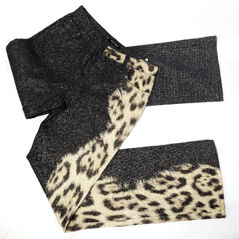 Shop and Save Roberto Cavalli leopard shimmering pants - L