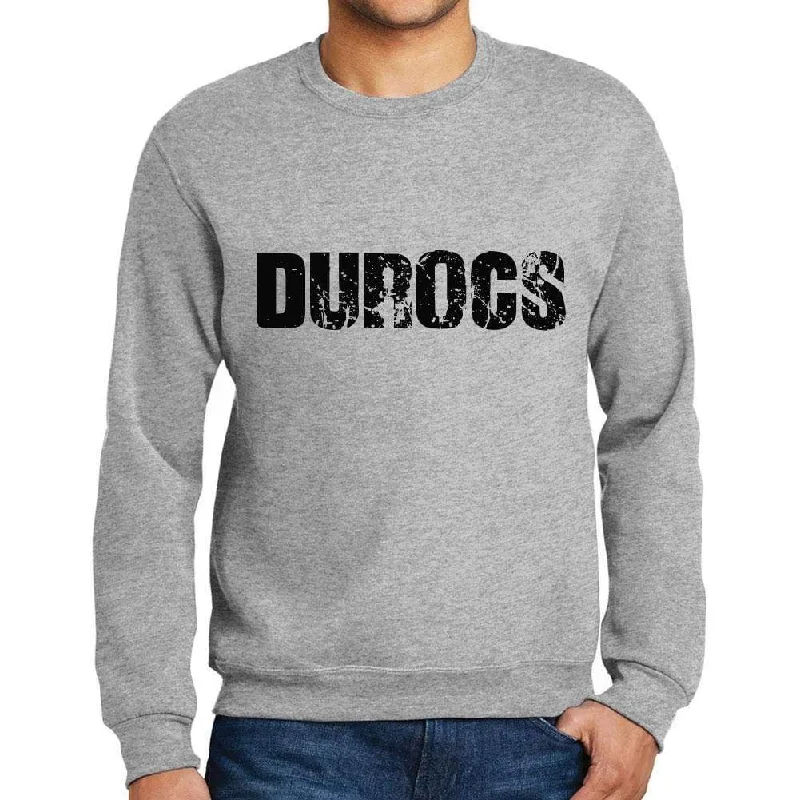 Men's Printed Graphic Sweatshirt Popular Words DUROCS Grey Marl