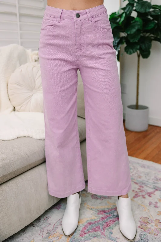 Weekend Deals That Impress Wish For Fun Lavender Purple Crop Jeans