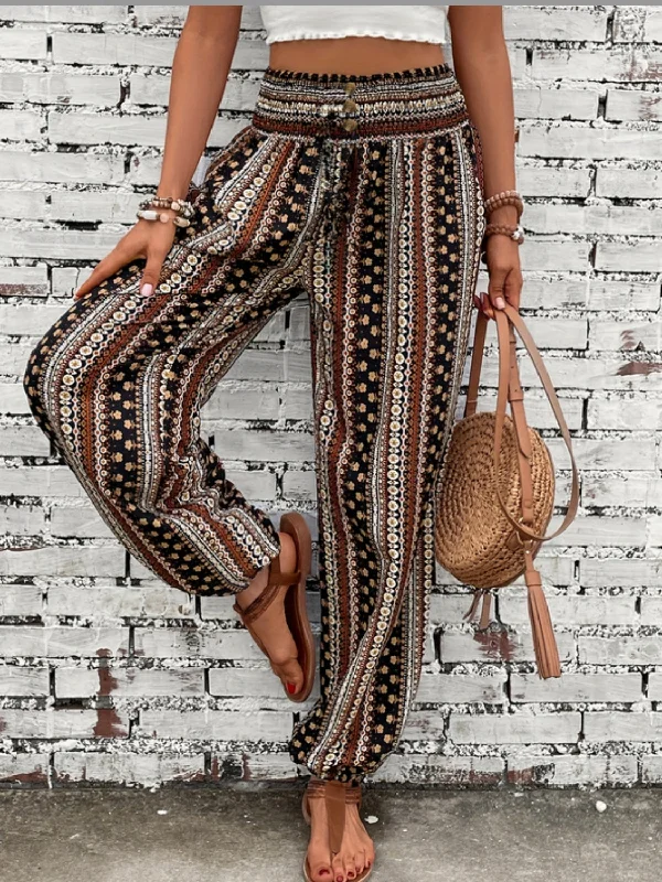 Weekend Savings Sensation Printed High Waist Pants