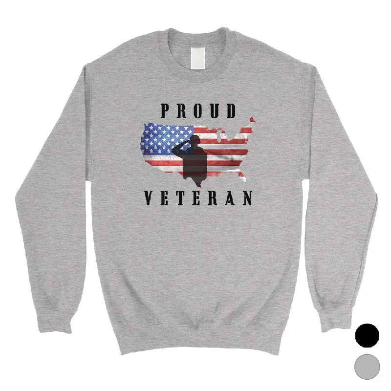 Deal Dash Proud Veteran Sweatshirt Unisex Round Neck US Army Gift Sweatshirt
