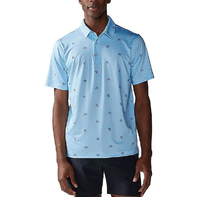 Savings Galore Chubbies The Kiss My Putt Performance Polo Shirt - Light/Pastel Blue