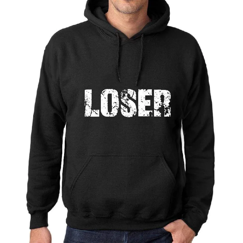 Unmissable Sale Men's Women's Unisex Printed Graphic Cotton Hoodie Soft Heavyweight Hooded Sweatshirt Pullover Popular Words LOSER Deep Black Unmissable Sale Men's Women's Unisex Printed Graphic Cotton Hoodie Soft Heavyweight Hooded Sweatshirt Pullover Popular Words LOSER Deep Black