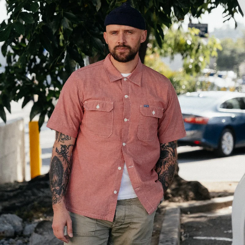 Great Bargain Iron Heart IHSH-388-RED Short Sleeved Summer Shirt Red FINAL SALE