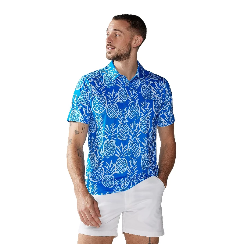 New Arrival Chubbies The Thigh Napple Performance Polo Shirt - Medium Blue