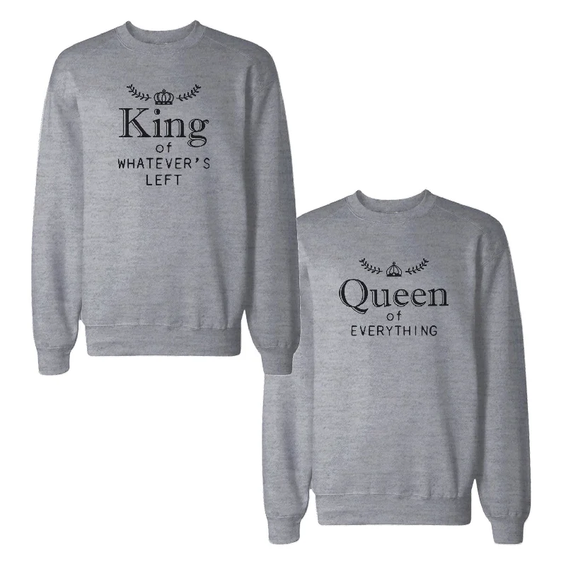 Limited Offer King And Queen Couple Sweatshirts Funny Matching Sweat Shirts