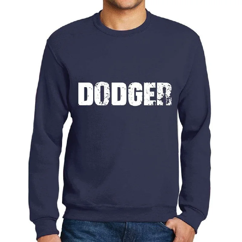 Daily Specials Men's Printed Graphic Sweatshirt Popular Words DODGER French Navy