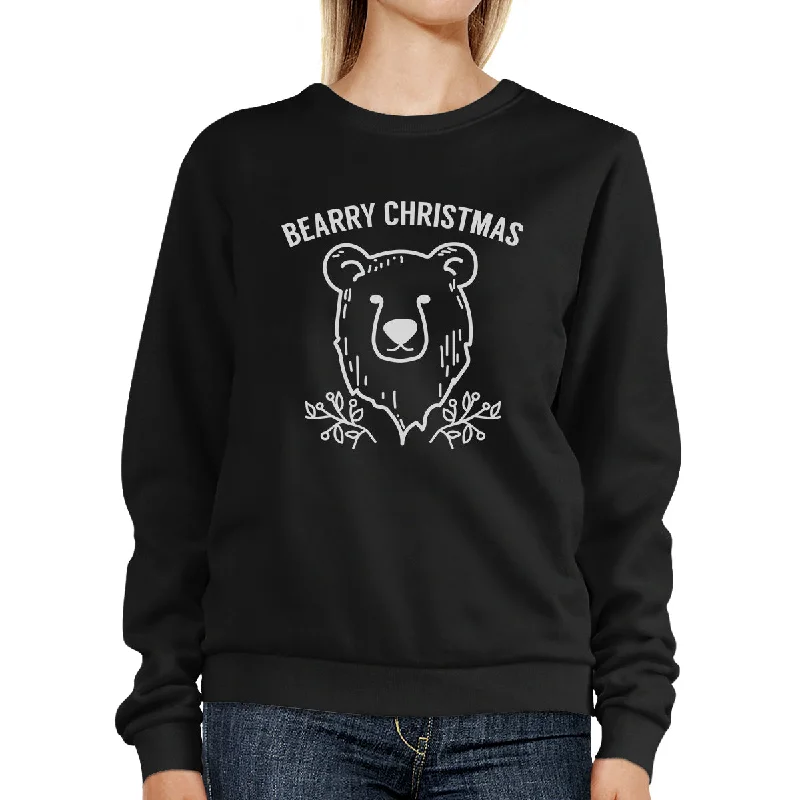Flash Deals Bearry Christmas Bear Black Sweatshirt