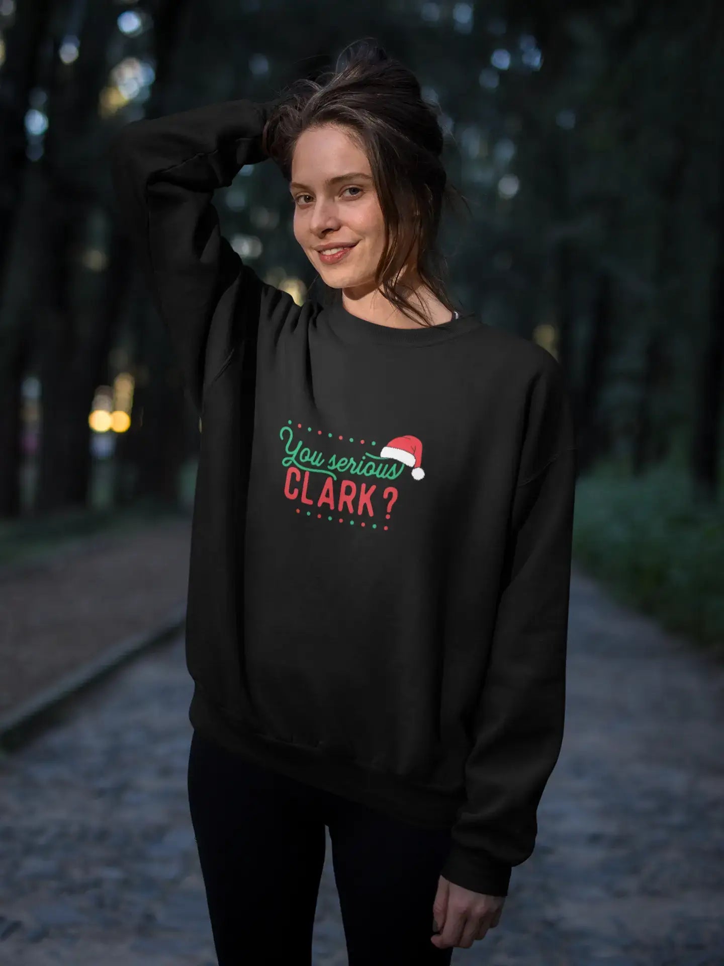 Act Fast ULTRABASIC - Graphic Women's Serious Clark Christmas Sweatshirt Xmas Gift Ideas Deep Black Act Fast ULTRABASIC - Graphic Women's Serious Clark Christmas Sweatshirt Xmas Gift Ideas Deep Black