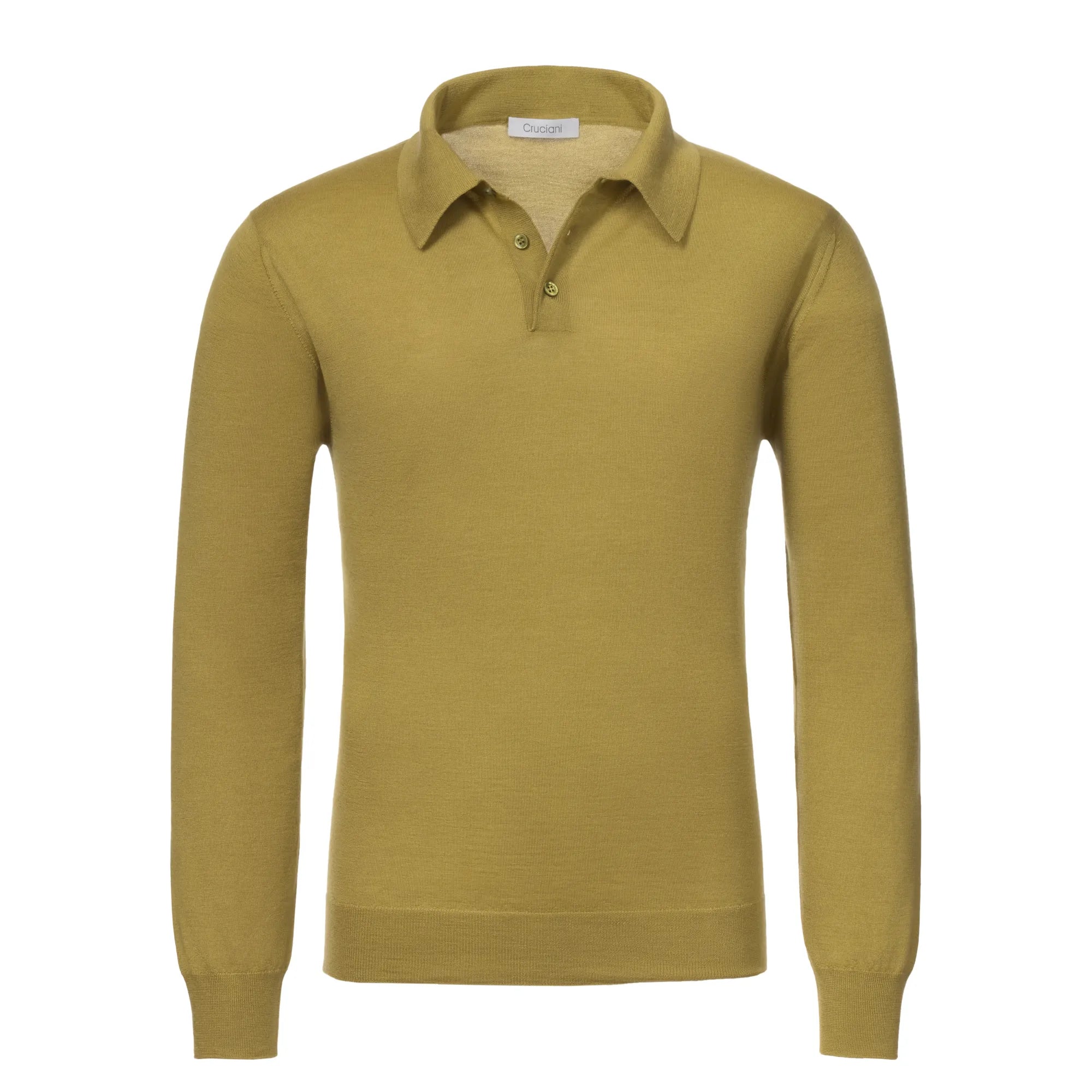 Weekend Discounts to Enjoy Cashmere Blend Polo Shirt in Corn Yellow