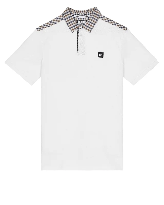 Overstock Sale Costa Polo Shirt White/Mid House Check