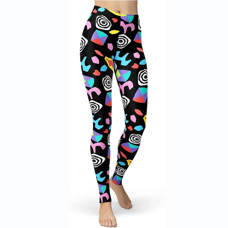 Weekend Steals Await Multi-color Printing Slim Fit Hip Raise Slimming Plus Size Running Yoga Fitness Leggings