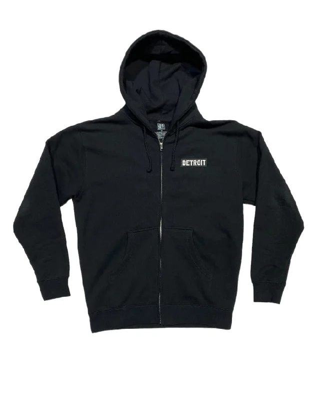 Weekend Discounts to Indulge In Ink Detroit Full Zip Premium Heavyweight Hoodie - Black Weekend Discounts to Indulge In Ink Detroit Full Zip Premium Heavyweight Hoodie - Black