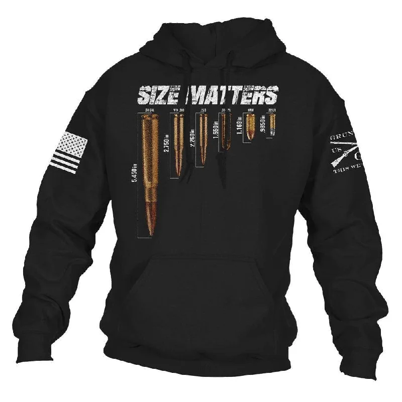 Weekend Offers That Amaze Men's Size Matters Hoodie - Black