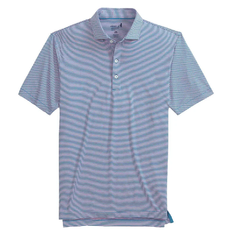 Mega Deal Johnnie-O Lyndon Prep-Formance Pinestripe Polo Shirt - Victory