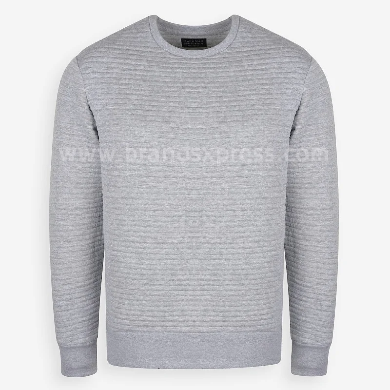 Value Pack ZAR Ottoman Quilted Grey Sweatshirt 8167