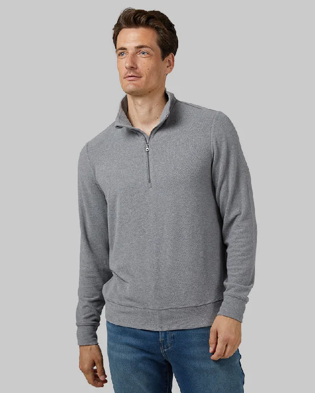 Steals and Deals MEN'S SWEATER KNIT 1/4 ZIP TOP