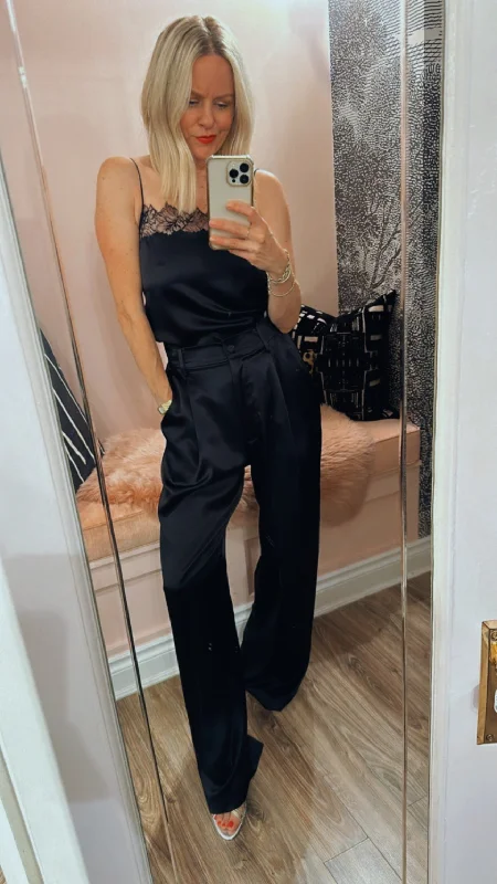 Weekend Savings Bonanza 'Emerson' High Rise Silk Pant