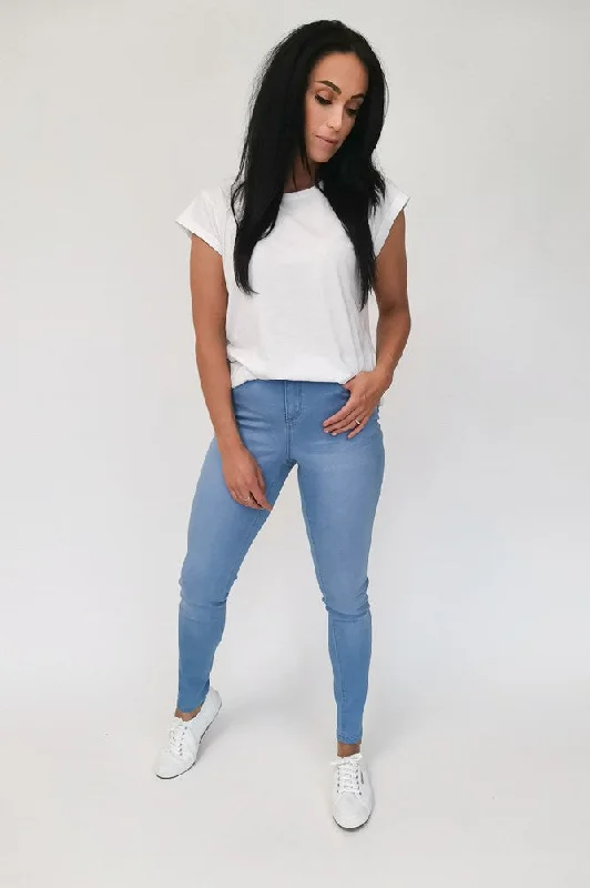 Weekend Deals You Can't Resist Shine On Label Sculpt Denim Jeans Aqua