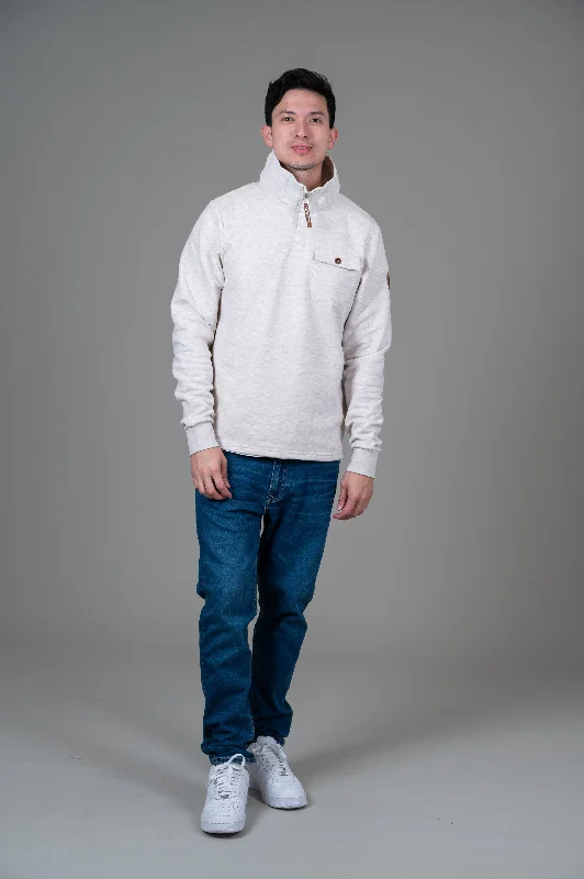 Clearance Event Bach Heather Oatmeal Half Zip Sweatshirt