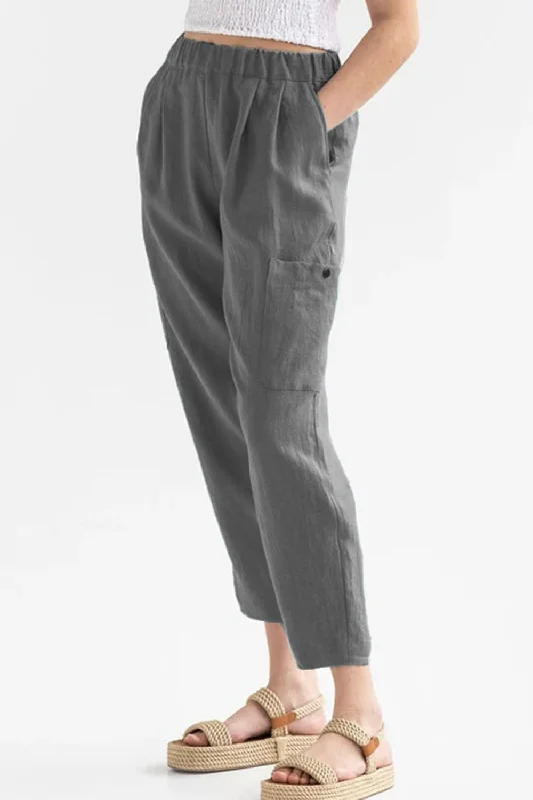 Unmissable Offer Pocketed Elastic Waist Pants