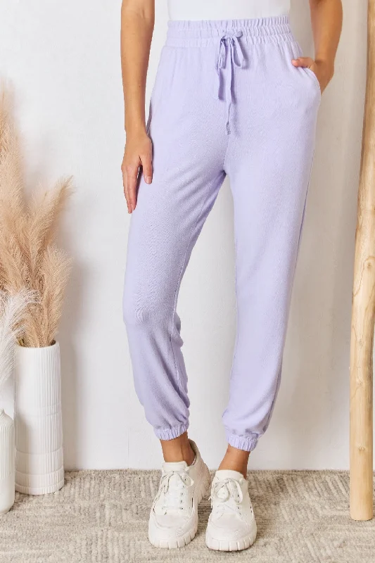 Weekend Offers That Shine RISEN Full Size Drawstring Ultra Soft Knit Jogger
