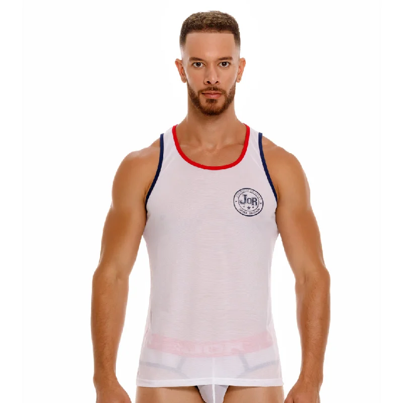 Super Sale JOR Dakar slim fit mesh tank white