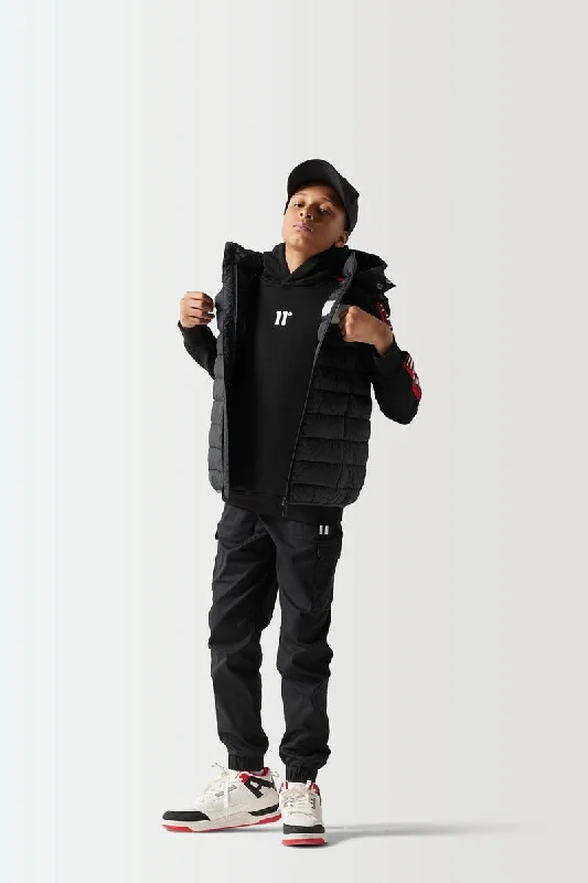 Limited Availability Junior Retro Taped Hoodie - Black