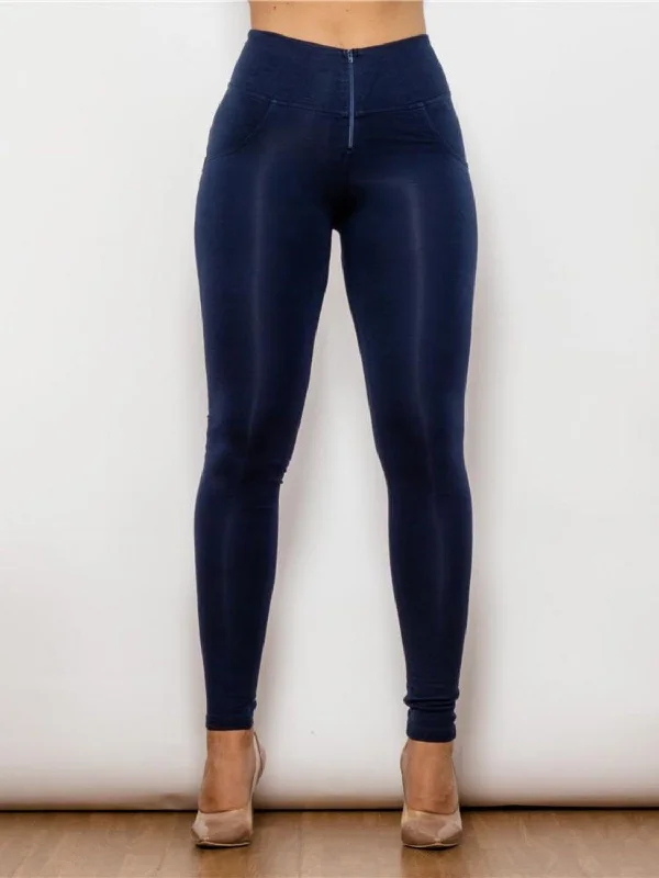 Weekend Special Full Size Zip Detail High Waist Leggings