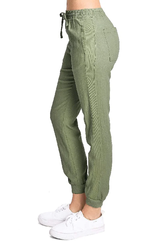 Weekend Savings Delight Sideline Linen Joggers