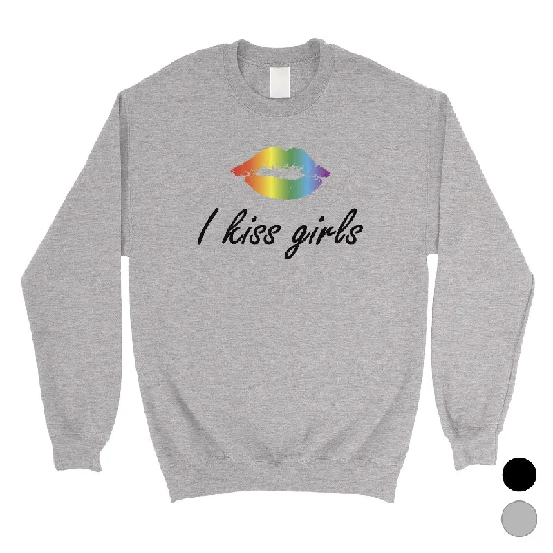 LGBT Kiss Girls Rainbow Lips Unisex SweaShirt