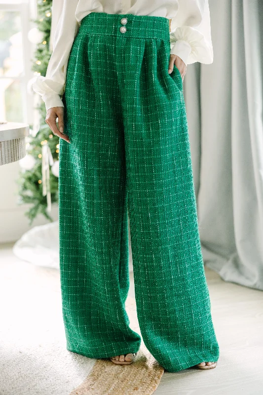 Mega Discount All The Best Green Tweed Pants