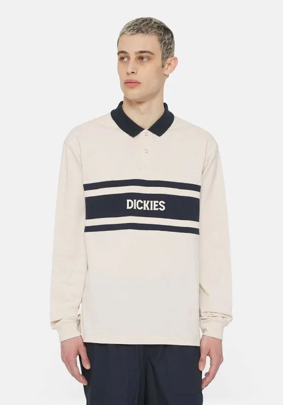 Cash Savings Dickies Yorktown Long Sleeve Rugby Polo Shirt, Whitecap Grey