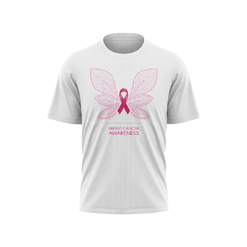 Breast Cancer Awareness Short Sleeve Shirt - Butterfly