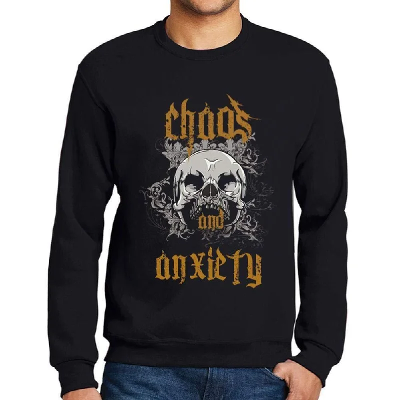 Extra Savings Ultrabasic - Homme Imprimé Graphique Sweat-Shirt Chaos and Anxiety Noir Profond Extra Savings Ultrabasic - Homme Imprimé Graphique Sweat-Shirt Chaos and Anxiety Noir Profond