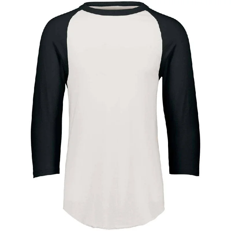 Shop and Save 3-4 Sleeve Retro 2.0 Baseball Jersey White-Black