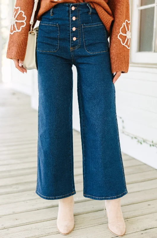 Year-End Clearance More To Love Dark Blue Denim Pants